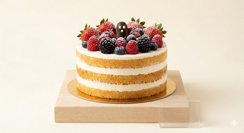 Gâteau Nu aux Fruits Rouges