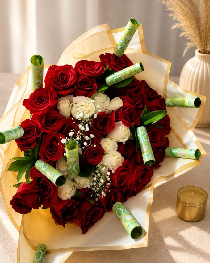 Bouquet de Billets Bleus 2