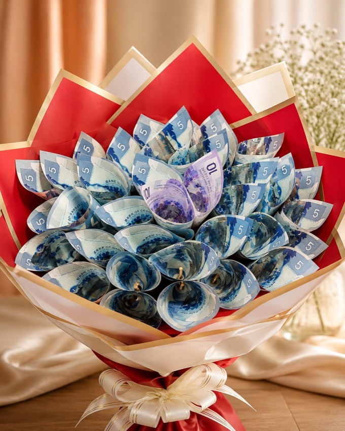 Bouquet de Billets Bleus